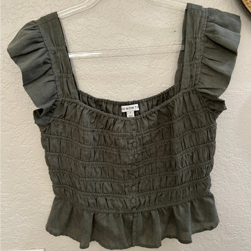 And Now This green smock short size small‎
